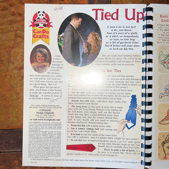 Suzanne McNeill Design Originals “Tied Up!” Repurpose Men’s Ties - Picture 7 of 11